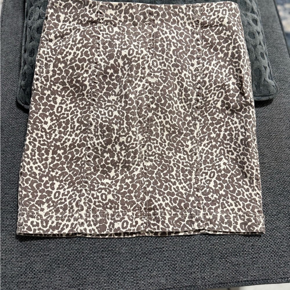 Free People Leopard Mini Skirt